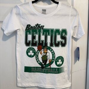 NBA Boston Celtics Kids T-Shirt - White and Green. NWT